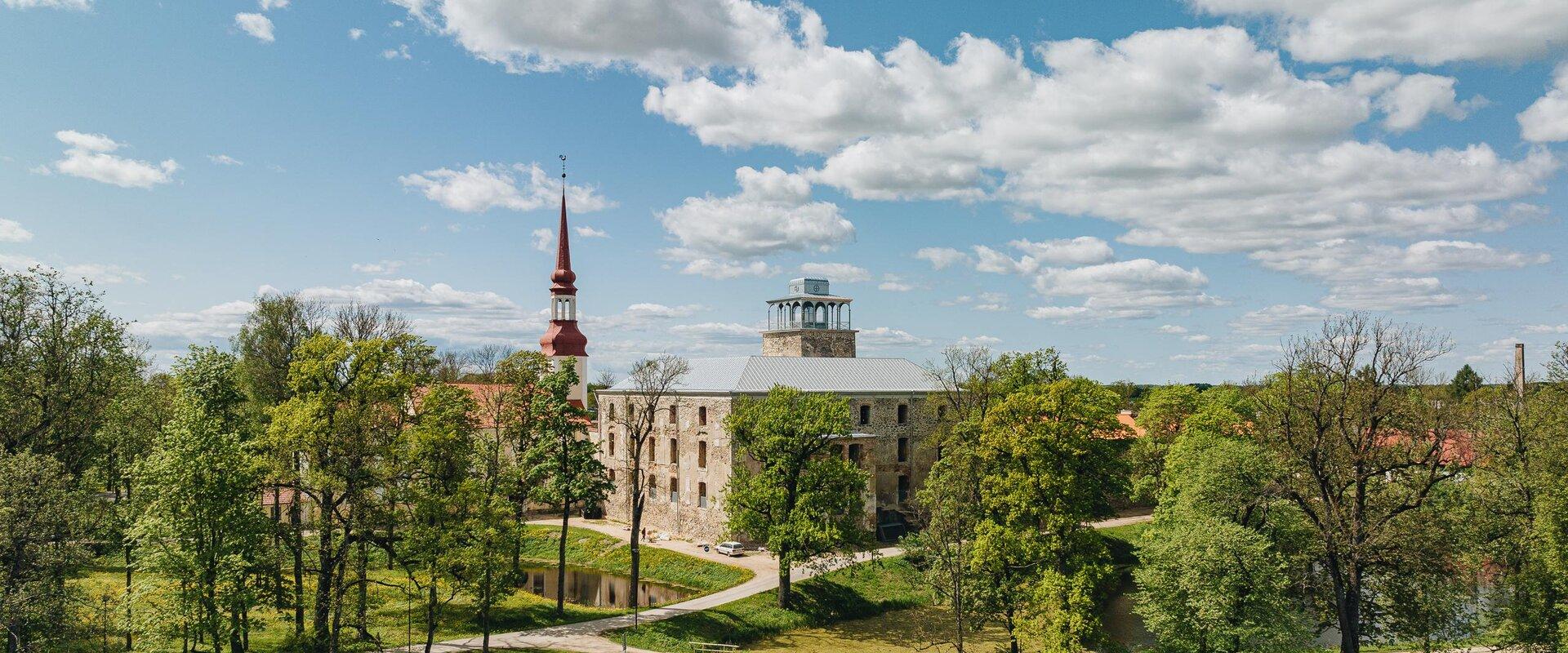 Põltsamaa Castle from a bird's eye view